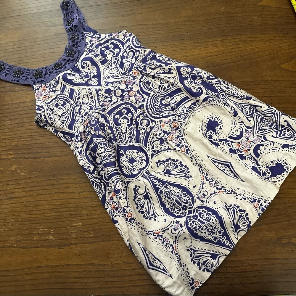 Free people retro paisley cocktail dress 8